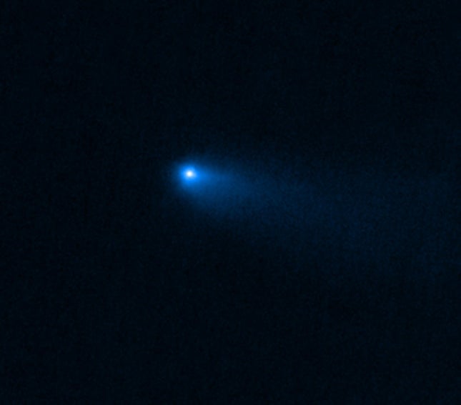 Image of a comet reading captured by the James Webb Space Telescope